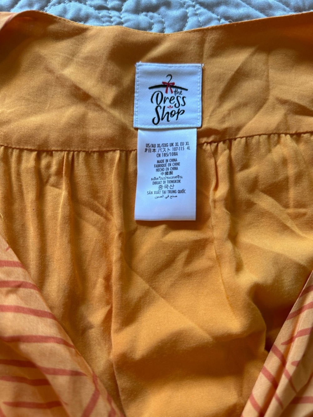 Disney Orange Tie-Front Midi Dress with Bird Border - Picture 8 of 11